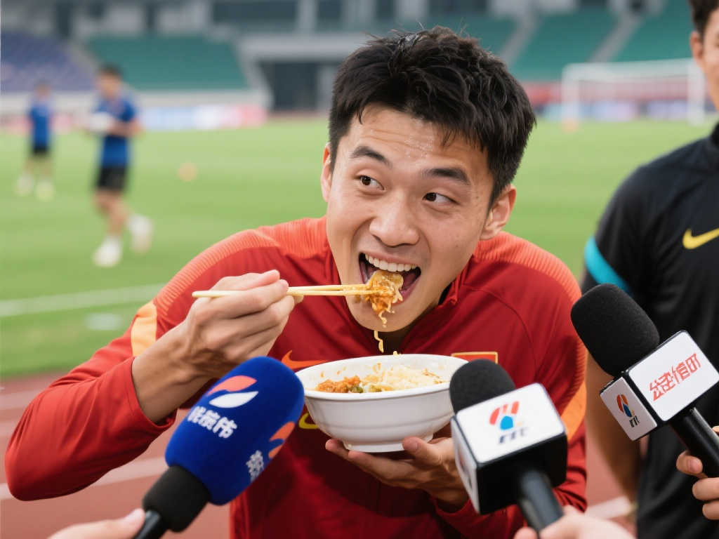 【花絮】小心别噎着!毛伟杰赛后混采狂吃不停 【花絮】小心别噎着!毛伟杰赛后混采狂吃不停